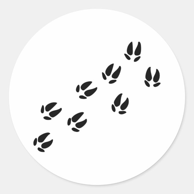 Sticker Rond Pig - Traces (Devant)