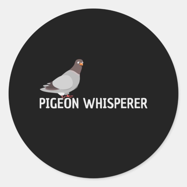 Sticker Rond Pigeon Carrier Pigeon (Devant)