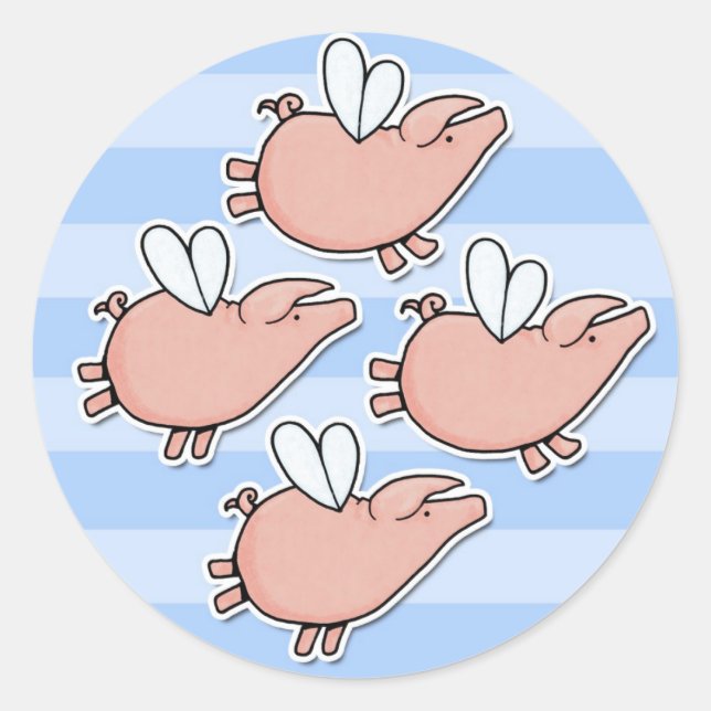 Sticker Rond piges volantes (Devant)