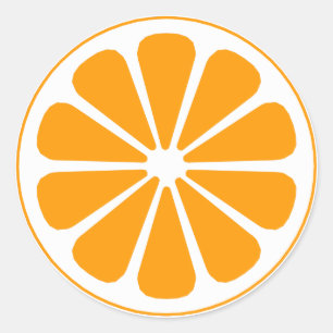 Sticker Rond pignon orange