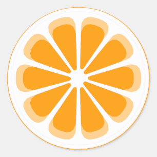 Sticker Rond pignon orange