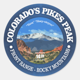 Sticker Rond Pikes Peak