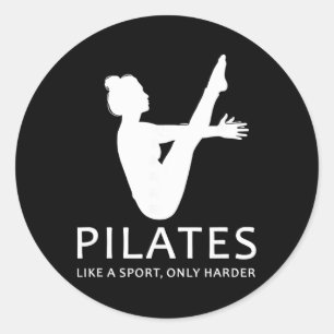 Sticker Rond Pilates comme un sport seulement plus drôle Contrô