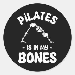 Sticker Rond Pilates Est Dans Mes Os Méditation Halloween