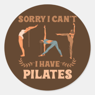 Sticker Rond Pilates Instructeur Femmes Sports Drôle Pilates