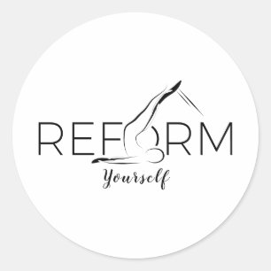 Sticker Rond Pilates instructeur Pilates Réforme