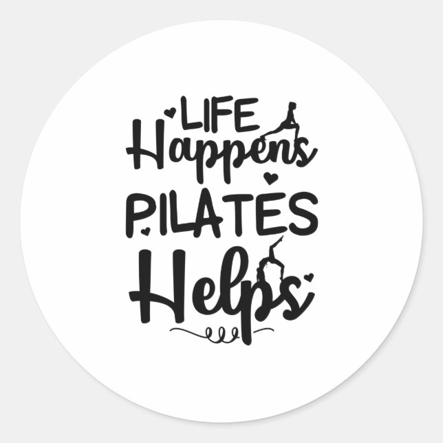 Sticker Rond Pilates Sport | Entraînement Yoga idées cadeaux (Devant)