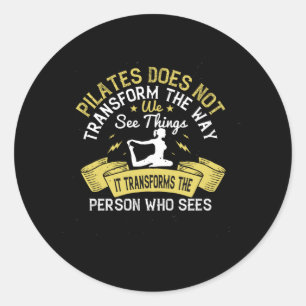 Sticker Rond Pilates Transforme La Personne Qui Voit
