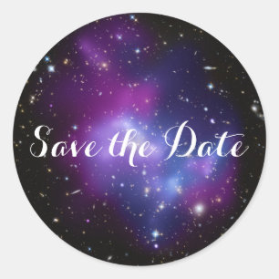 Sticker Rond Pile Galaxy Cluster Enregistrer la date