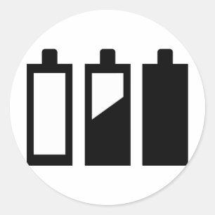 Sticker Rond piles vides à piles complètes