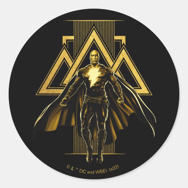 Sticker Rond Pilier triangulaire noir Adam (Devant)