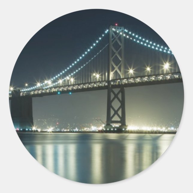 Sticker Rond Pilings along the Embarcadero, San Francisco (Devant)