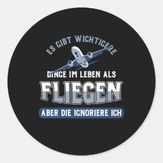 Sticker Rond Pilote Aircraft Flight Planes