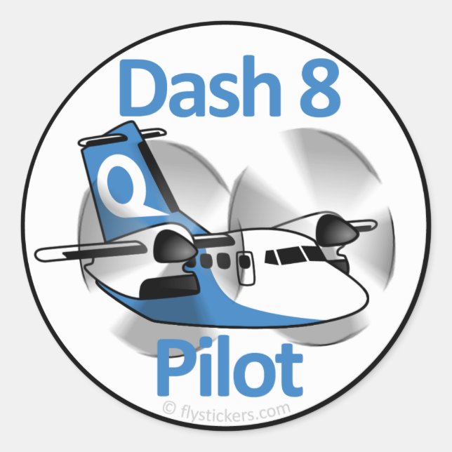 Sticker Rond Pilote Dash 8 (Factory Livery) (Devant)