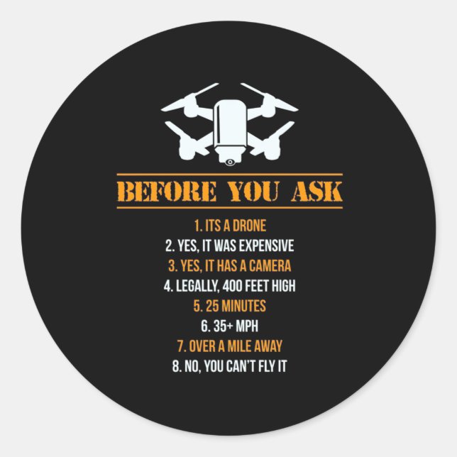 Sticker Rond Pilote de Before You Ask (Devant)
