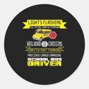 Sticker Rond Pilote de bus fier