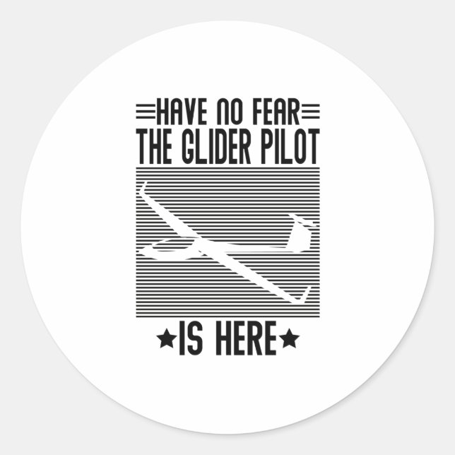 Sticker Rond Pilote de glissières | Glide Thermals Hobby Cadeau (Devant)