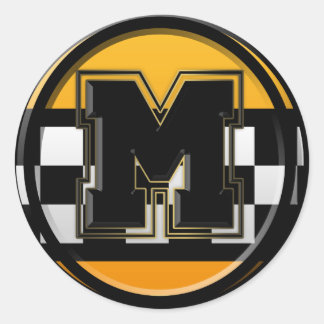 Sticker Rond Pilote de taxi M initial