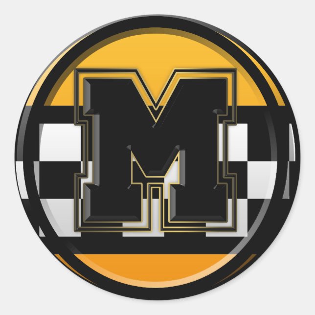 Sticker Rond Pilote de taxi M initial (Devant)