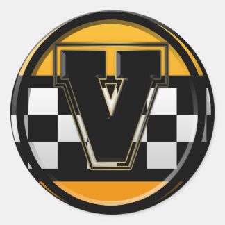 Sticker Rond Pilote de taxi V initial