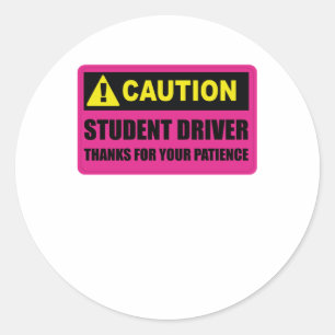 Sticker Rond Pilote Étudiant S'Il Vous Plaît Être Patient