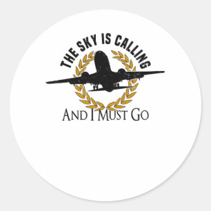 Sticker Rond Pilote Moteur d'avion Flyer Dit Hobbypilot