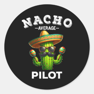 Sticker Rond Pilote Nacho moyen