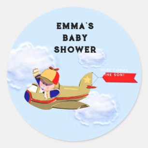 Sticker Rond Pilote pour bébé