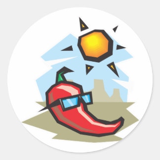 Sticker Rond piment chillin