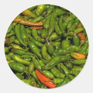 Sticker Rond Piments à vendre au marché