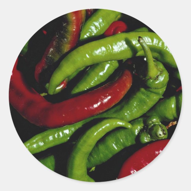 Sticker Rond Piments chauds (Devant)