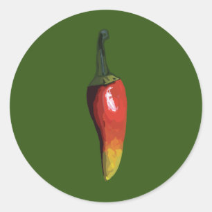 Sticker Rond Piments chauds, piment
