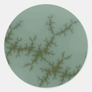 Sticker Rond Pin à Neige - Art Fractal