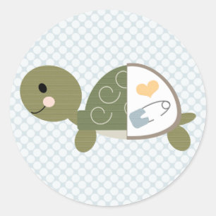 Sticker Rond Pin bleu de couche-culotte d'étiquettes