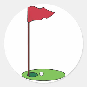 Sticker Rond Pin de golf