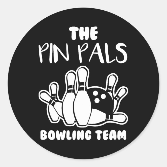 Sticker Rond Pin Pals Team Bowling (Devant)