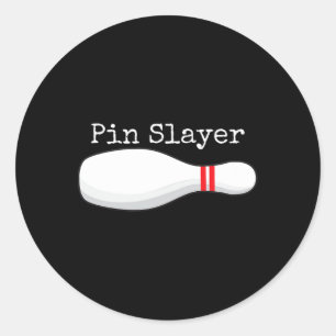Sticker Rond Pin Slayer Bowling Funny Graphic Strikes Turkeys B
