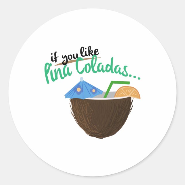 Sticker Rond Pina Colada (Devant)