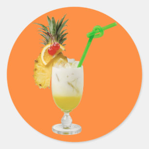 Sticker Rond Pina Colada