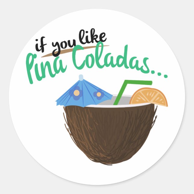 Sticker Rond Pina Colada (Devant)