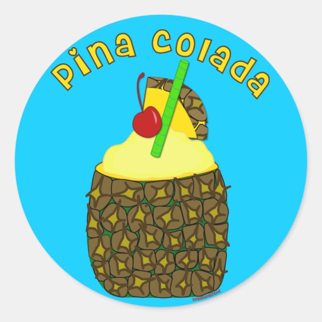 Sticker Rond Pina Colada (Devant)