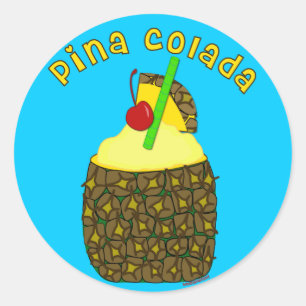 Sticker Rond Pina Colada