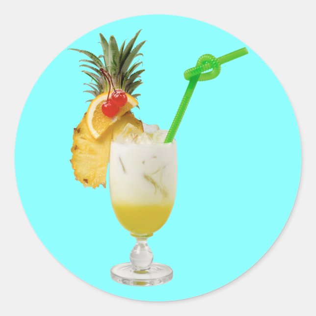 Sticker Rond Pina Colada (Devant)