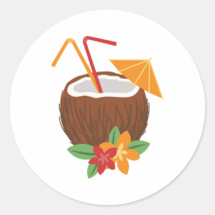 Sticker Rond Pina Colada