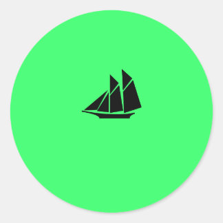 Sticker Rond Pince à étincelles océaniques_noir sur vert