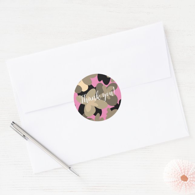 Sticker Rond Pincé floral (Enveloppe)