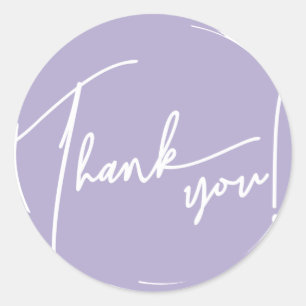 Sticker Rond Pinceau Grunge Cercle Calligraphie Merci