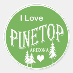Sticker Rond Pinetop Arizona