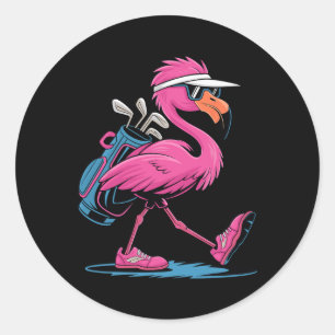 Sticker Rond Ping Flamingo Lunettes de soleil de golf Femme Hom