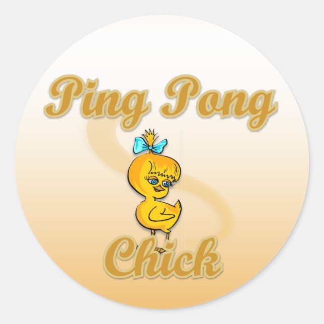 Sticker Rond Ping Pong Chick (Devant)